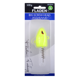 Джиг головка Fladen Big Screw Head Jig 100гр (Lumnious)