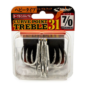 Тройники морские Shout Curve Point Treble 31 7/0